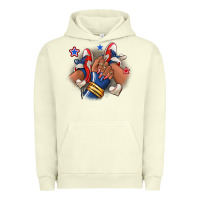 Pigment Pistachio Baseball afro girl sneakers Urban Hoodie - RanaPortraitStore