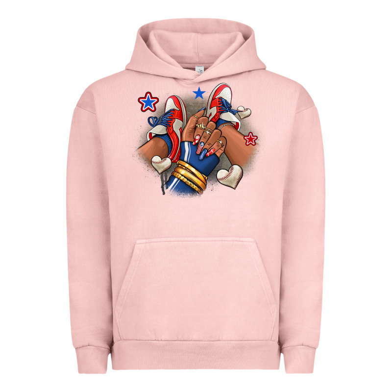 Baseball Afro Girl Sneakers Urban Hoodie by RanaPortraitStore | Teevron