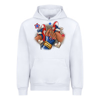 White Baseball afro girl sneakers Urban Hoodie - RanaPortraitStore
