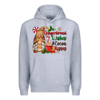 Heather Grey gingerbread wishes and cocoa kisses Premium Hoodie - Zillion Design Studio