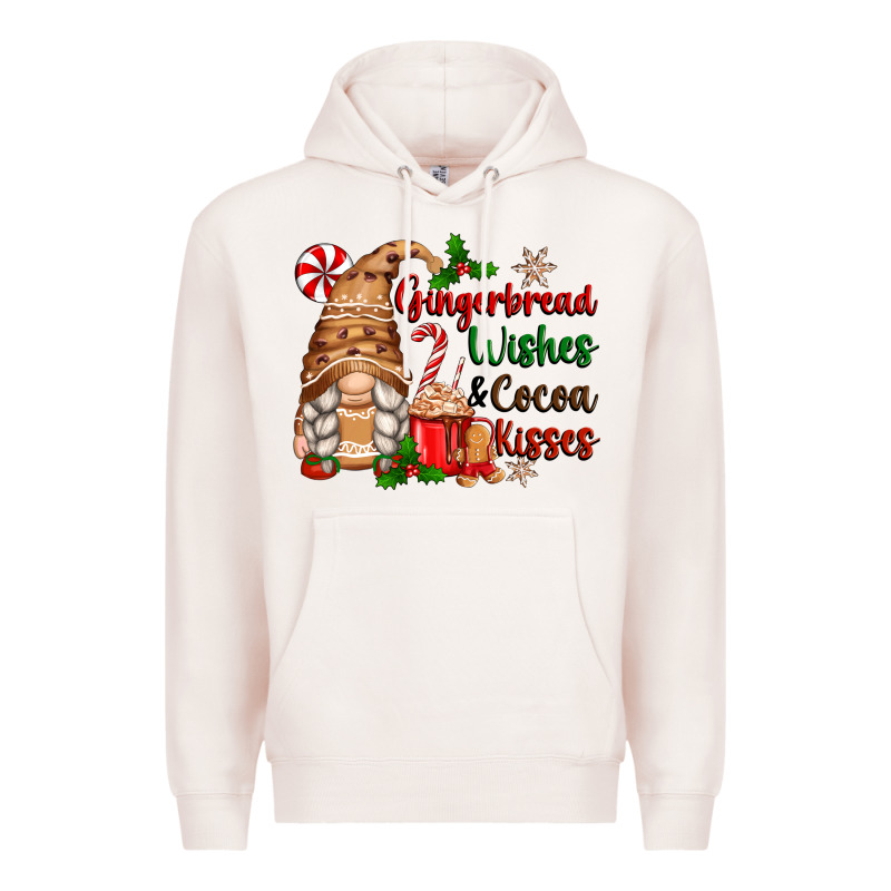 Gingerbread Wishes And Cocoa Kisses Premium Hoodie by Zillion Design Studio | Teevron