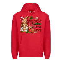 Red gingerbread wishes and cocoa kisses Premium Hoodie - Zillion Design Studio