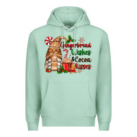 Seafoam gingerbread wishes and cocoa kisses Premium Hoodie - Zillion Design Studio