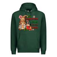 Sports Green gingerbread wishes and cocoa kisses Premium Hoodie - Zillion Design Studio