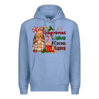 Colony Blue gingerbread wishes and cocoa kisses Premium Hoodie - Zillion Design Studio