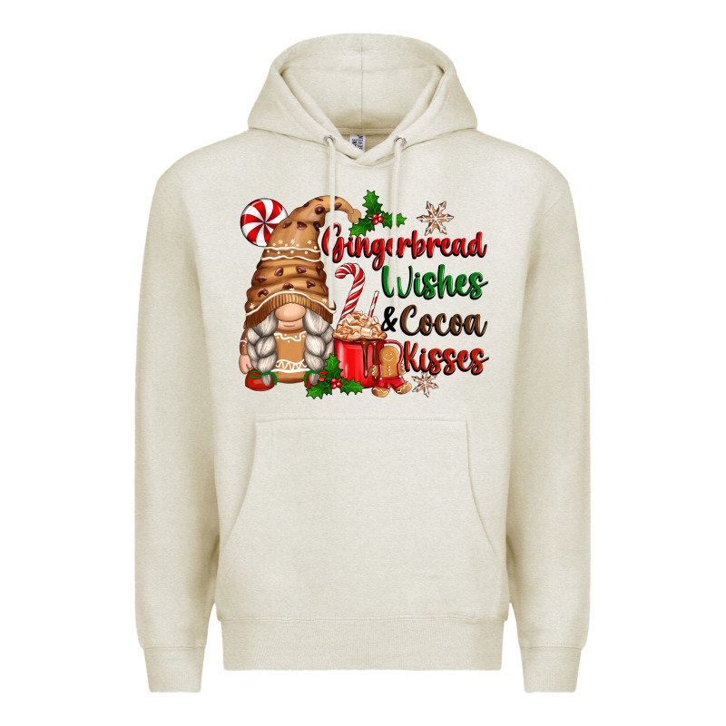 Gingerbread Wishes And Cocoa Kisses Premium Hoodie by Zillion Design Studio | Teevron
