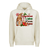 Oatmeal Heather gingerbread wishes and cocoa kisses Premium Hoodie - Zillion Design Studio