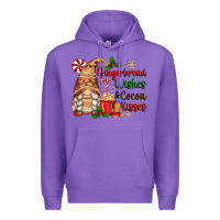 Purple gingerbread wishes and cocoa kisses Premium Hoodie - Zillion Design Studio