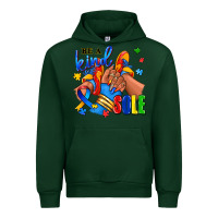 Forest Green Be a kind sole Autism afro girl sneakers Urban Hoodie - RanaPortraitStore