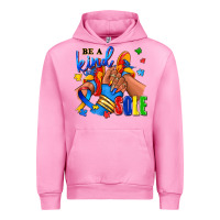 Fuchsia Pink Be a kind sole Autism afro girl sneakers Urban Hoodie - RanaPortraitStore