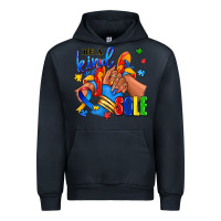 Navy Be a kind sole Autism afro girl sneakers Urban Hoodie - RanaPortraitStore