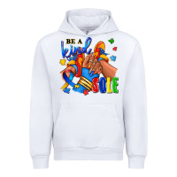 White Be a kind sole Autism afro girl sneakers Urban Hoodie - RanaPortraitStore