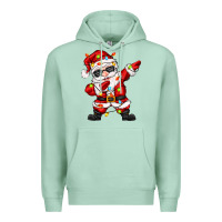 Seafoam dabbing santa with christmas lights Premium Hoodie - Zillion Design Studio