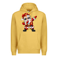 Antique Gold dabbing santa with christmas lights Premium Hoodie - Zillion Design Studio