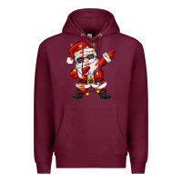 Burgundy dabbing santa with christmas lights Premium Hoodie - Zillion Design Studio
