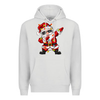 Dove Grey dabbing santa with christmas lights Premium Hoodie - Zillion Design Studio