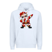 White dabbing santa with christmas lights Premium Hoodie - Zillion Design Studio