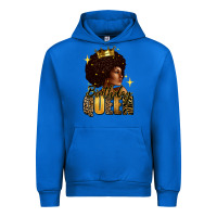 Cobalt Birthday queen afro girl Urban Hoodie - RanaPortraitStore