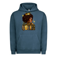 Pigment Midnight Navy Birthday queen afro girl Urban Hoodie - RanaPortraitStore