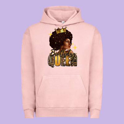 Urban Hoodie Birthday queen afro girl