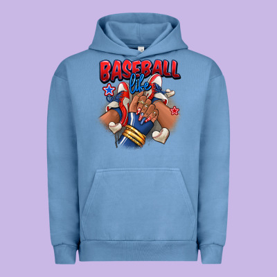 Urban Hoodie Baseball life afro girl sneakers