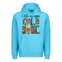 I Like My Coffee Cold Like My Soul Premium Hoodie | Teevron