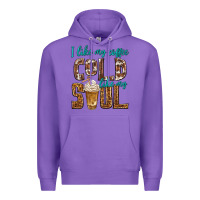 Purple i like my coffee cold like my soul Premium Hoodie - texasbilliewilder