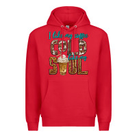 Red i like my coffee cold like my soul Premium Hoodie - texasbilliewilder