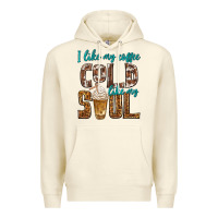 Sandshell i like my coffee cold like my soul Premium Hoodie - texasbilliewilder