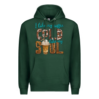 Sports Green i like my coffee cold like my soul Premium Hoodie - texasbilliewilder