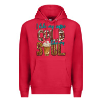 Cardinal i like my coffee cold like my soul Premium Hoodie - texasbilliewilder