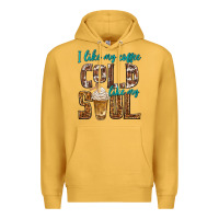 Mustard i like my coffee cold like my soul Premium Hoodie - texasbilliewilder