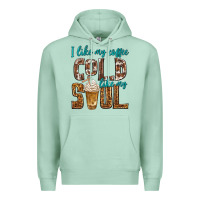 Seafoam i like my coffee cold like my soul Premium Hoodie - texasbilliewilder
