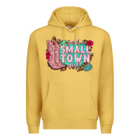 Antique Gold just a small town girl cowgirl boots Premium Hoodie - texasbilliewilder