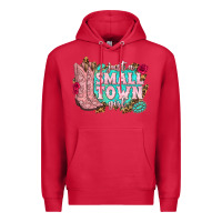 Cardinal just a small town girl cowgirl boots Premium Hoodie - texasbilliewilder