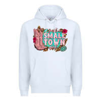 White just a small town girl cowgirl boots Premium Hoodie - texasbilliewilder