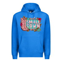 True Royal just a small town girl cowgirl boots Premium Hoodie - texasbilliewilder