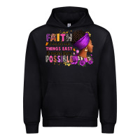 Black Faith it does not make things easy Urban Hoodie - RanaPortraitStore