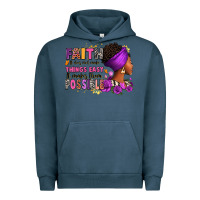 Pigment Midnight Navy Faith it does not make things easy Urban Hoodie - RanaPortraitStore