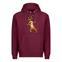 Burgundy dabbing deer Premium Hoodie - Zillion Design Studio
