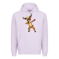 Lilac dabbing deer Premium Hoodie - Zillion Design Studio