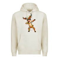 Oatmeal Heather dabbing deer Premium Hoodie - Zillion Design Studio