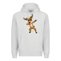 Dove Grey dabbing deer Premium Hoodie - Zillion Design Studio