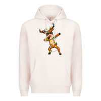 Pale Pink dabbing deer Premium Hoodie - Zillion Design Studio