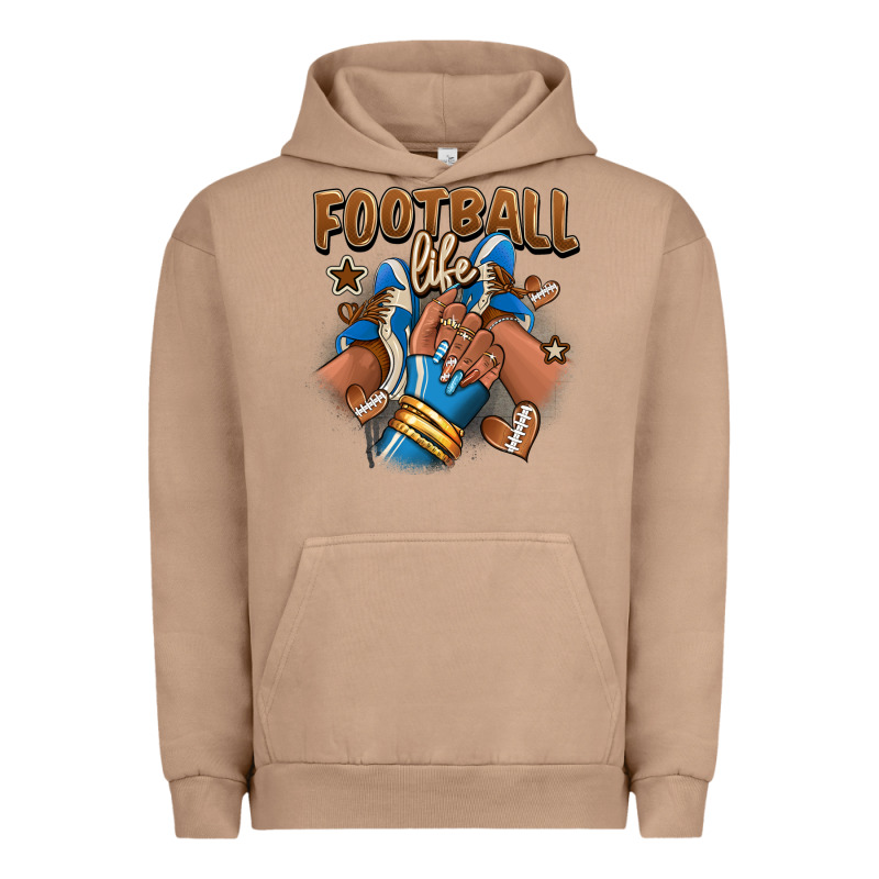 Football Life Afro Girl Sneakers Urban Hoodie by RanaPortraitStore | Teevron