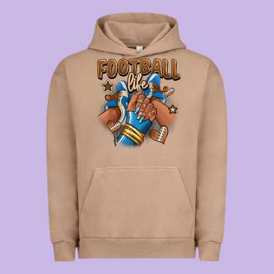 Urban Hoodie Football life afro girl sneakers