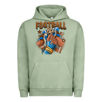 Pigment Oil Green Football life afro girl sneakers Urban Hoodie - RanaPortraitStore