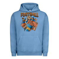 Pigment Pebble Blue Football life afro girl sneakers Urban Hoodie - RanaPortraitStore