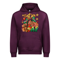 Mauve Wine Festive af Christmas black girl sneakers Urban Hoodie - RanaPortraitStore