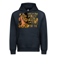 Navy Even in the midst of my storm afro woman Urban Hoodie - RanaPortraitStore